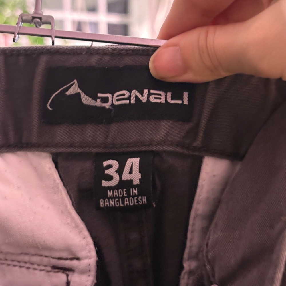 DENALI Mens Cargo Shorts Gray Size 34 Utility Outdoor Hiking Workwear - Picture 4 of 8